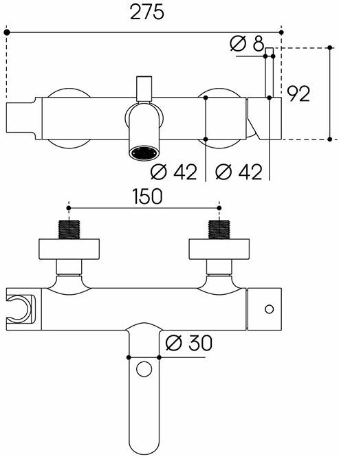 Смеситель для ванны AQUEDUTO CANO,  шлифованное золото (CAN0650)