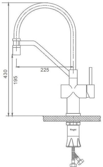 Смеситель для кухни Raglo R86.41.05 Сатин Черный