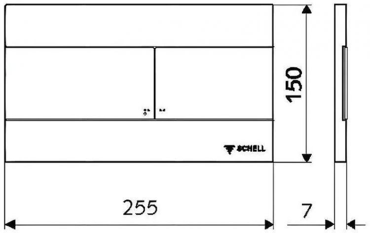 Клавиша смыва Schell Place SCL030702899 Нержавеющая сталь