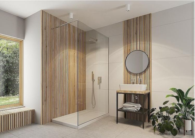 Душевая перегородка Deante Abellia Walk-In 100 KTA_030P профиль Хром стекло прозрачное