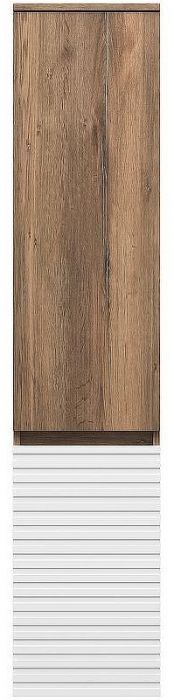 Шкаф пенал Brevita Dakota 35 R DAK-050350-19/01П Белый матовый Дуб Галифакс олово