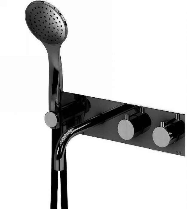 Смеситель для ванны Cezares Czr CZR-B-VDM2-T-NOP с термостатом Черный