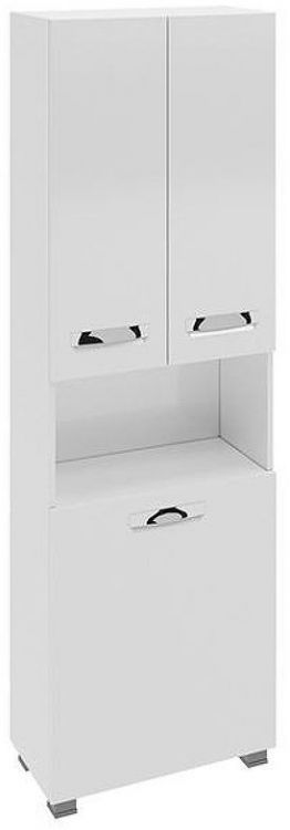 Шкаф пенал Vigo Plaza 60 pn.PLA.60 с бельевой корзиной Белый