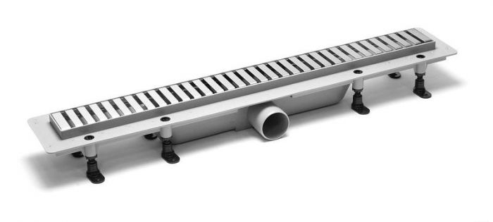 Душевой лоток PlastBrno Design 3 40 SZA3400 с решеткой Хром