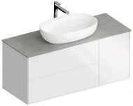 Тумба под раковину Kerama Marazzi Plaza Modern 120 PLB.M.120.3\WHT.V подвесная цвет Белый