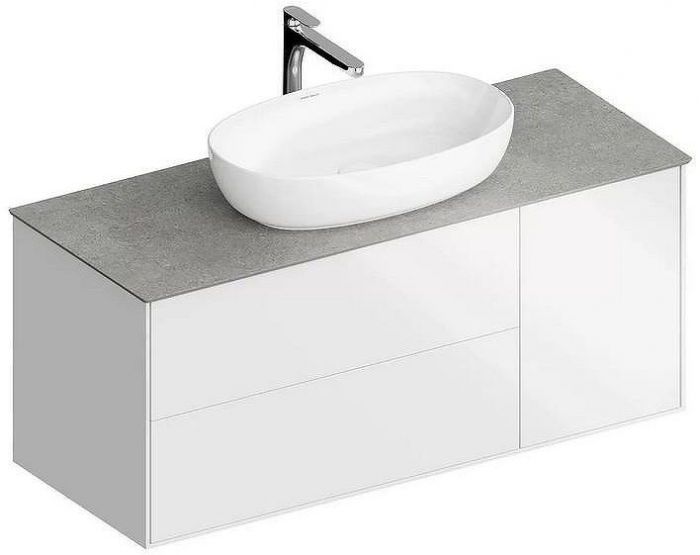 Тумба под раковину Kerama Marazzi Plaza Modern 120 PLB.M.120.3\WHT.V подвесная цвет Белый