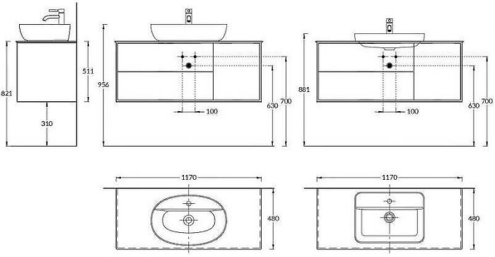 Тумба под раковину Kerama Marazzi Plaza Modern 120 PLB.M.120.3\WHT.V подвесная цвет Белый