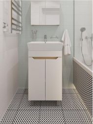 Тумба с раковиной DIWO Архангельск 50 цвет Белый Дуб сонома