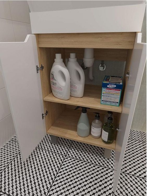 Тумба с раковиной DIWO Архангельск 50 цвет Белый Дуб сонома