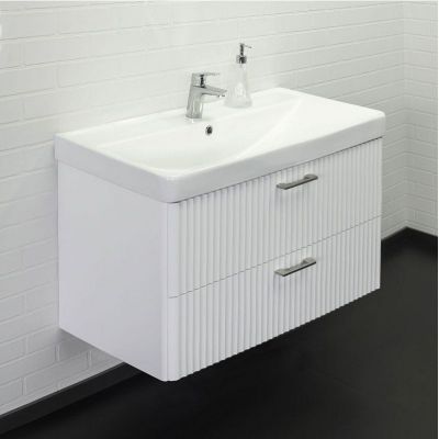 Тумба с раковиной Comforty Ангара 90 00-00017872 подвесная цвет Белый матовый
