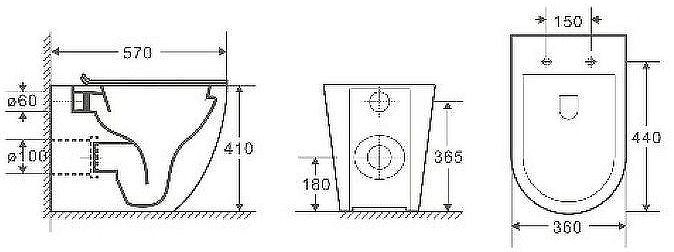 Унитаз WeltWasser Merzbach 002 GL-WT 10000003738 приставной Белый глянец с сиденьем Микролифт