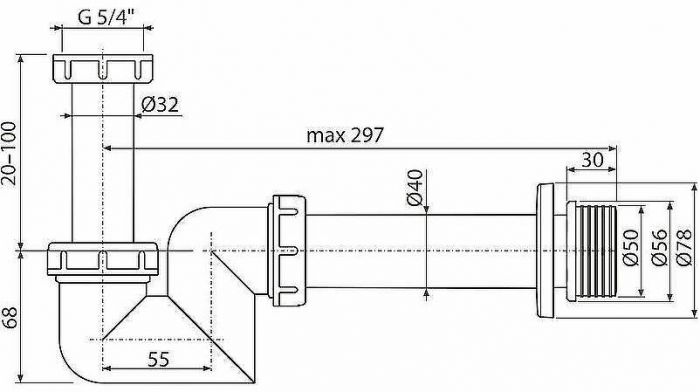 Сифон для биде Ravak DN 40 X01560 Белый