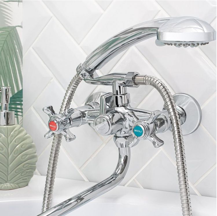 Смеситель для ванны Boou BA5333-3-B723-C018 универсальный цвет Хром