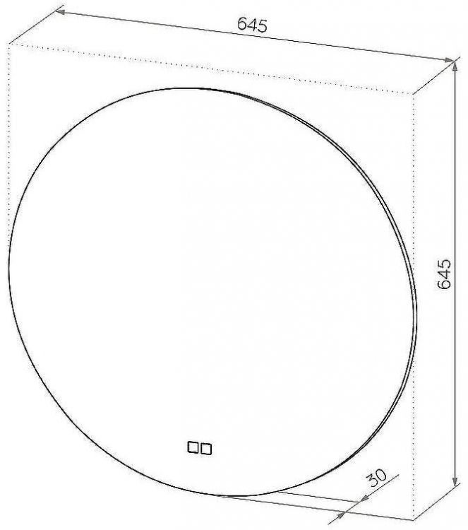 Зеркало Континент Ajour D 645 ЗЛП2292 с подсветкой с сенсорным выключателем с подогревом