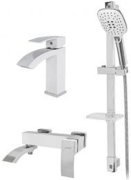 Комплект смесителей Hansberge Cubito H7077W Белый Хром