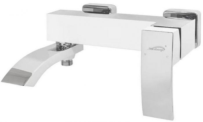 Комплект смесителей Hansberge Cubito H7077W Белый Хром