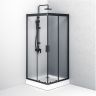 Душевой уголок AM.PM Gem 90х90 W90G-403-090BT профиль Черный матовый стекло прозрачное Душевой уголок AM.PM Gem 90х90 W90G-403-090BT профиль Черный матовый стекло прозрачное