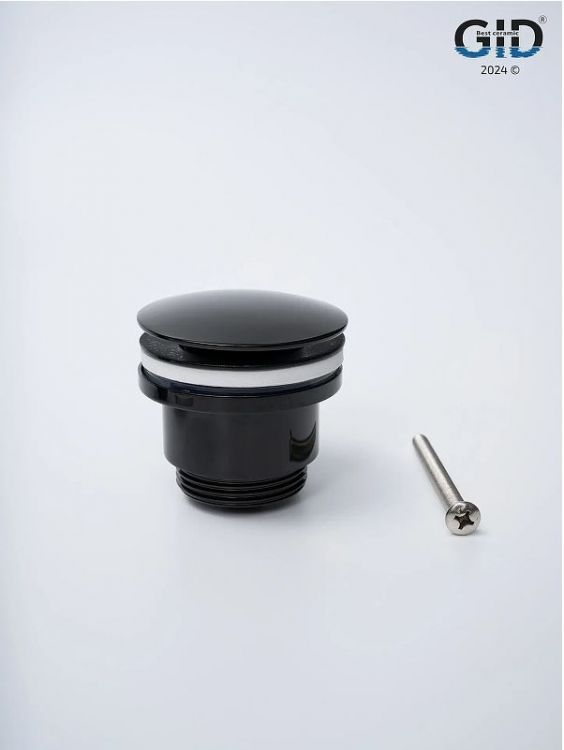 Донный клапан Gid Minucia G-58BL 76604K Click-clack цвет Черный глянцевый Донный клапан Gid Minucia G-58BL 76604K Click-clack цвет Черный глянцевый