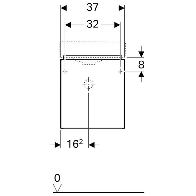 Тумба под раковину Geberit iCon XS, 37x28, платина глянец [840039000]