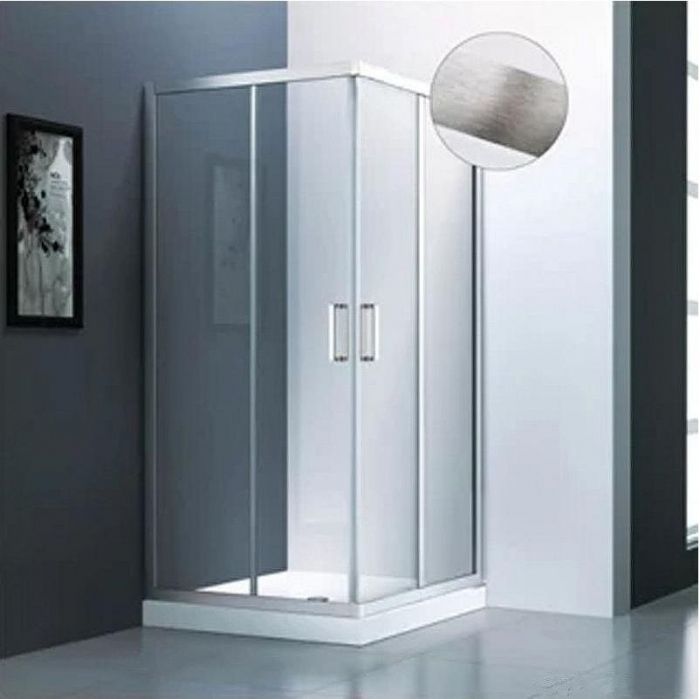 Душевой уголок Veconi Rovigo RV-84 120x80 RV84-12080-01-C5 профиль Брашированный алюминий стекло прозрачное