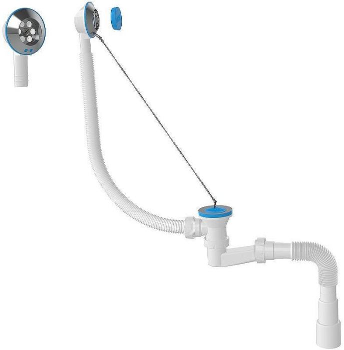 Слив-перелив Nova 1524 с пробкой на цепочке Хром