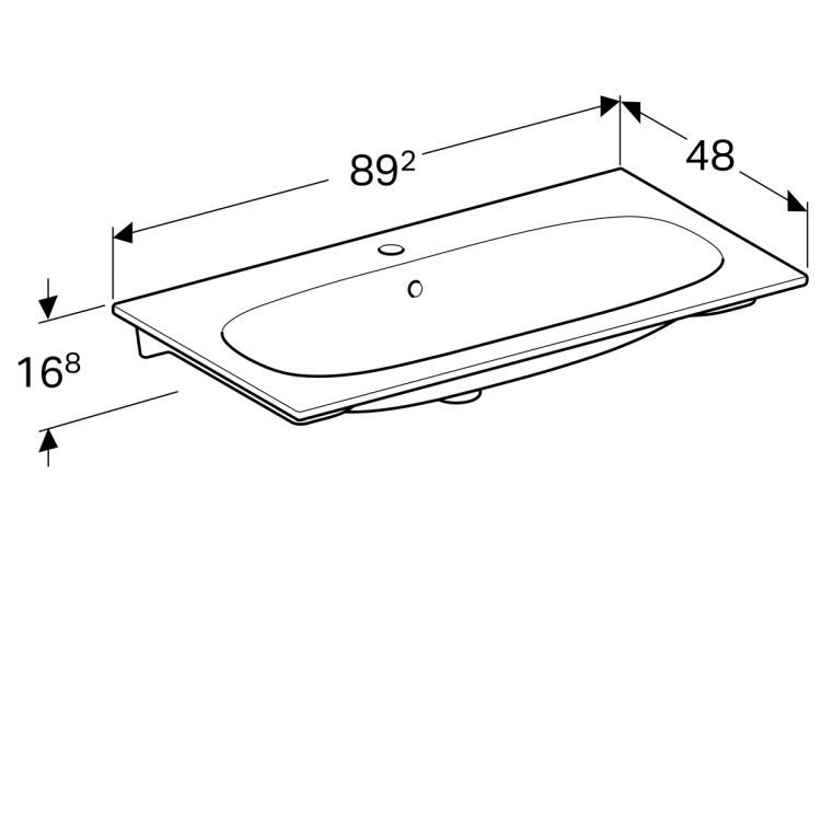 Раковина Geberit Acanto, 500.642.01.2 Раковина Geberit Acanto, 500.642.01.2