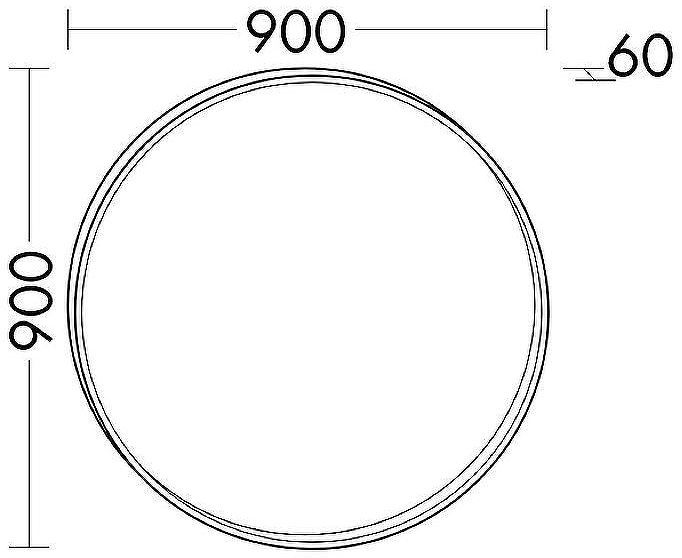 Зеркало Burgbad 90 SIDG090 с подсветкой с сенсорным выключателем
