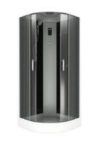Душевая кабина Bas Адрия Eco (черная стенка, тонированное стекло)