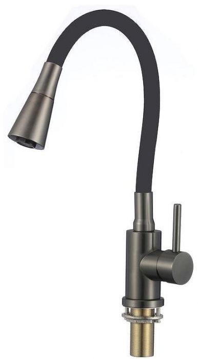 Смеситель для кухни Savol S-3002QM-01 цвет Графит Черный