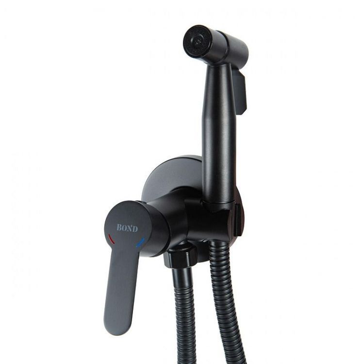 Гигиенический душ со смесителем Bond Smart B63-1188 цвет Черный матовый