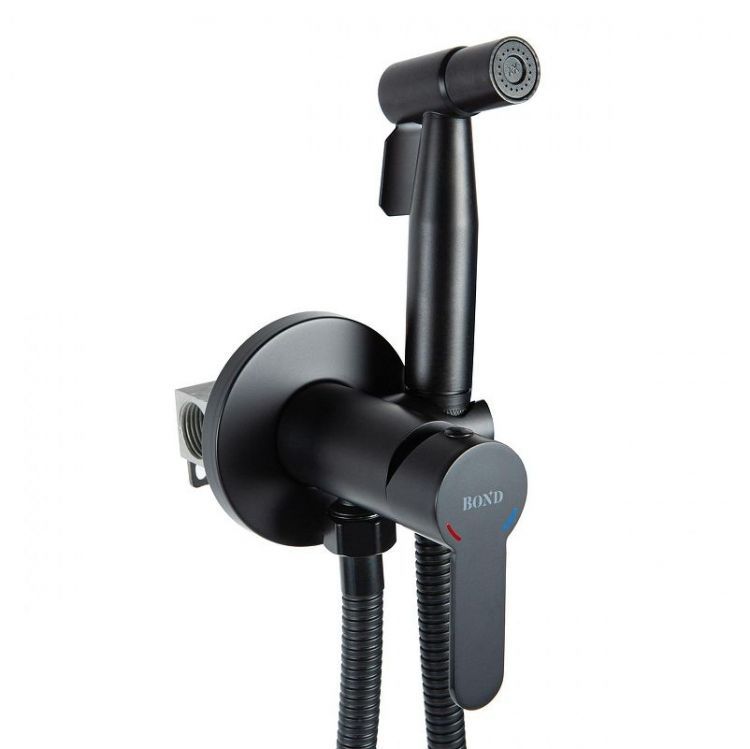 Гигиенический душ со смесителем Bond Smart B63-1188 цвет Черный матовый