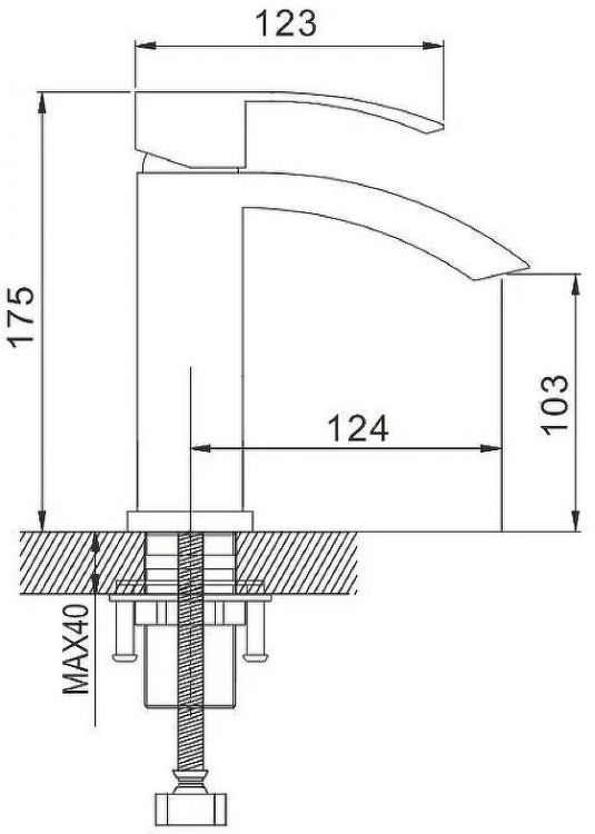 Смеситель для раковины Rose R15F R1501F Белый Хром