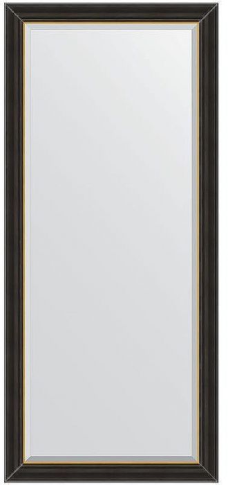 Зеркало Evoform Exclusive 164х74 BY 3931 с фацетом в багетной раме - Черное дерево с золотом 71