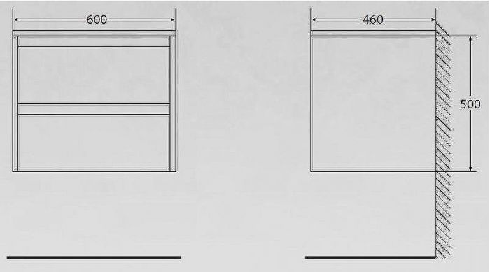 Тумба под раковину BelBagno Kraft 60 KRAFT-600-2C-SO-RNN подвесная Rovere Nebrasca Nature