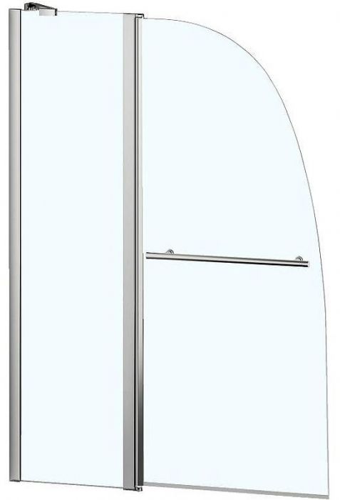 Шторка на ванну Azario Boston 100х140 AZ-142TB профиль Хром стекло прозрачное