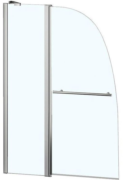 Шторка на ванну Azario Boston 100х140 AZ-142TB профиль Хром стекло прозрачное