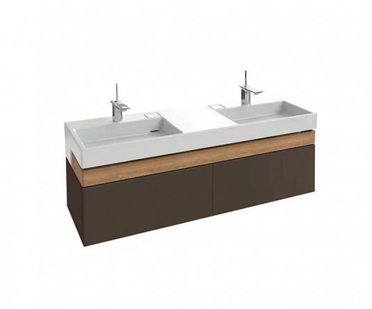 Тумба для раковины Terrace, 150 см, цвет коричневый лак [EB1189-N23]