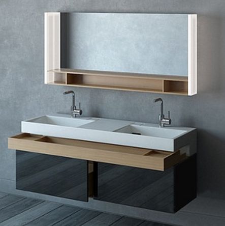 Тумба для раковины Terrace, 150 см, цвет коричневый лак [EB1189-N23]