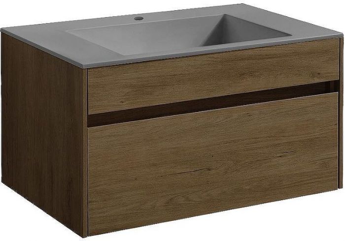 Тумба под раковину Vincea Chiara 80 VMC-2C800TO подвесная T.Oak