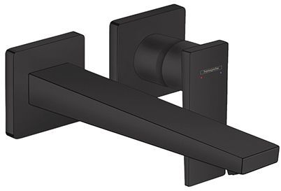 Hansgrohe Metropol Встраиваемый смеситель для раковины, излив 225мм, внешняя часть, цвет: черный матовый