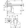 Hansgrohe Metropol Встраиваемый смеситель для раковины, излив 225мм, внешняя часть, цвет: черный матовый