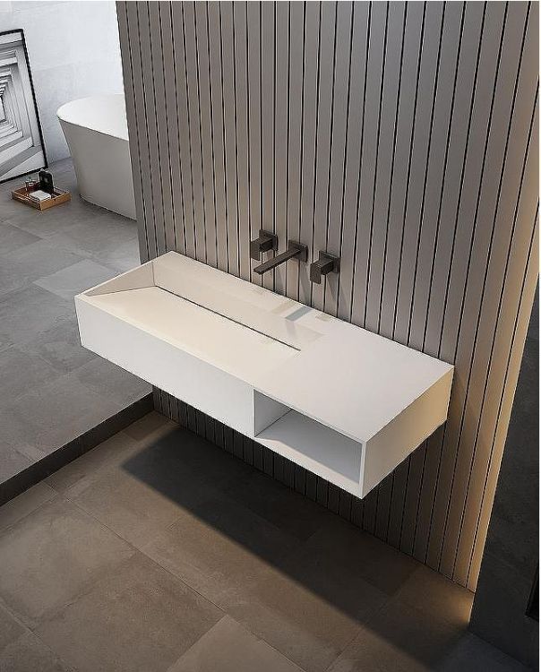 Раковина Abber Stein 120 R AS2640-1.2 R Белая матовая