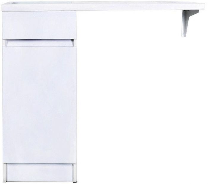 Тумба с раковиной Orange Sistema 100 L STK-40TUW+RAL с бельевой корзиной Белая