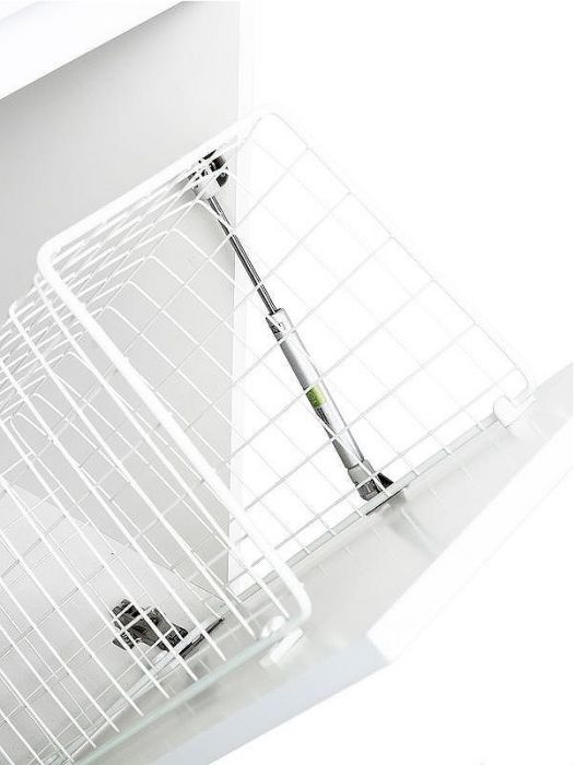 Тумба с раковиной Orange Sistema 100 L STK-40TUW+RAL с бельевой корзиной Белая