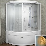 Душевой бокс Radomir Вирсавия 2 170x125 L 1-04-1-1-5-0701 с баней профиль Белый стекло матовое