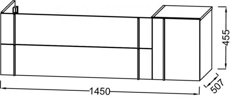 Тумба под раковину Jacob Delafon Nouvelle Vague 145 см EB3037-NR2, коричневая кожа Тумба под раковину Jacob Delafon Nouvelle Vague 145 см EB3037-NR2, коричневая кожа
