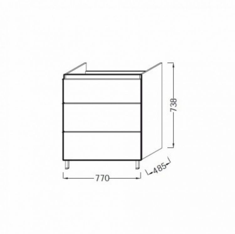 Тумба под раковину Jacob Delafon Odeon Up 75 см EB993-E71 серый дуб