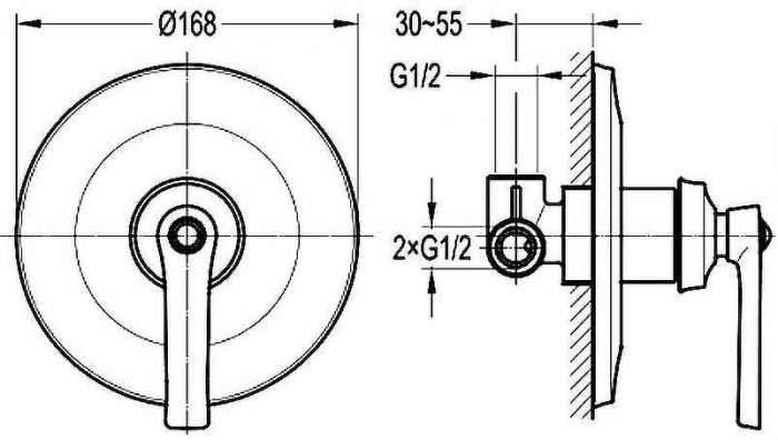 Смеситель для душа Swedbe Terracotta Art 2522 Терракота