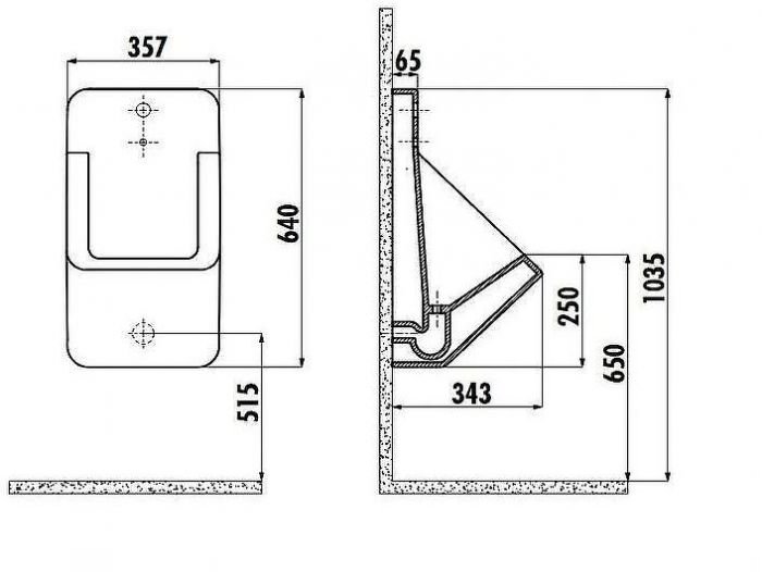 Писсуар Creavit TP640-00CB00E-0000 подвесной Белый