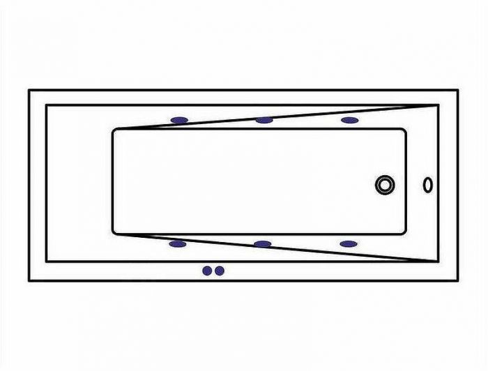 Акриловая ванна Whitecross Wave Slim 180x80 0111.180080.100.SOFT.WH с гидромассажем